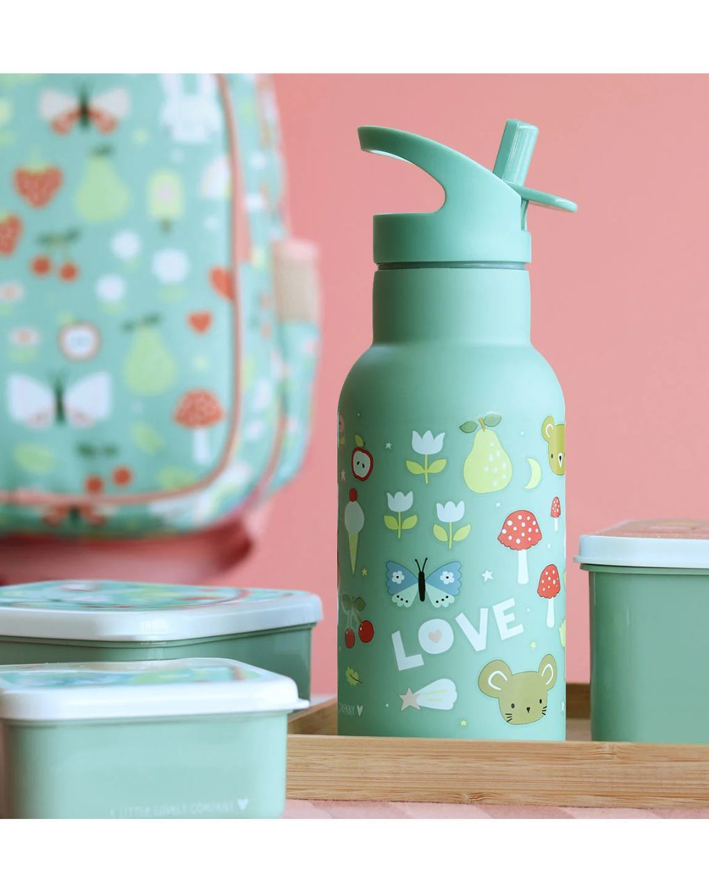 A little lovely company μπουκάλι θερμός με διπλό τοίχωμα από ανοξείδωτο ατσάλι 350ml joy dbssjo71 - A LITTLE LOVELY COMP