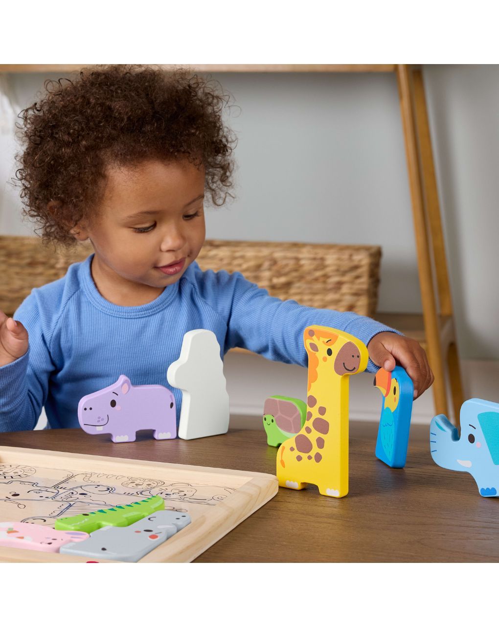 Mattel fisher-price ξύλινο παζλ με ζωάκια jfg10 - Fisher-Price