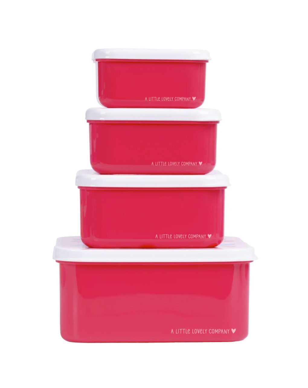 A little lovely company σετ 4 δοχεία φαγητού lunch & snack box cherries sbsech82 - A LITTLE LOVELY COMP