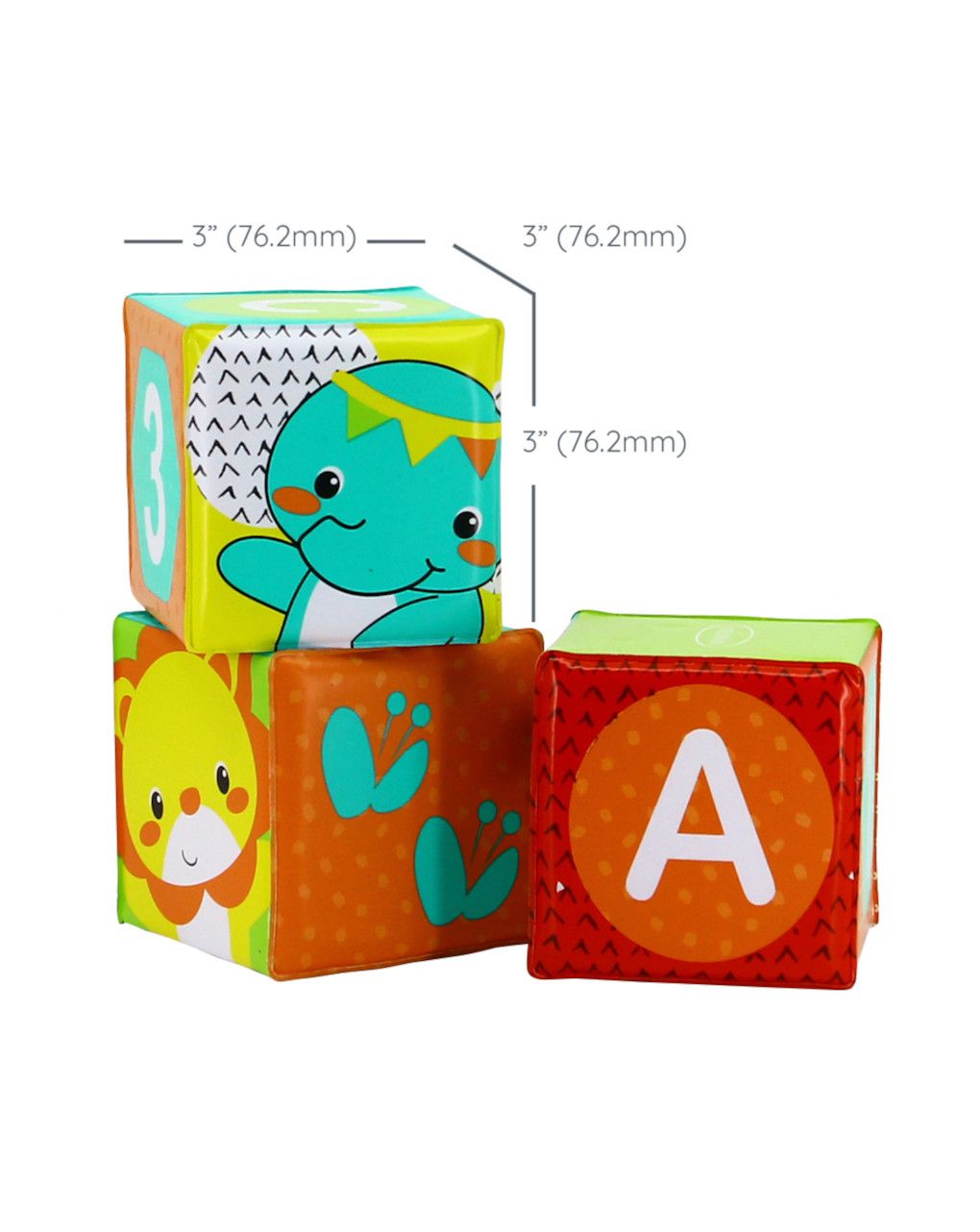 Infantino παιχνίδι μπάνιου blocks με χρώματα και αριθμούς 3τμχ 305167 - INFANTINO