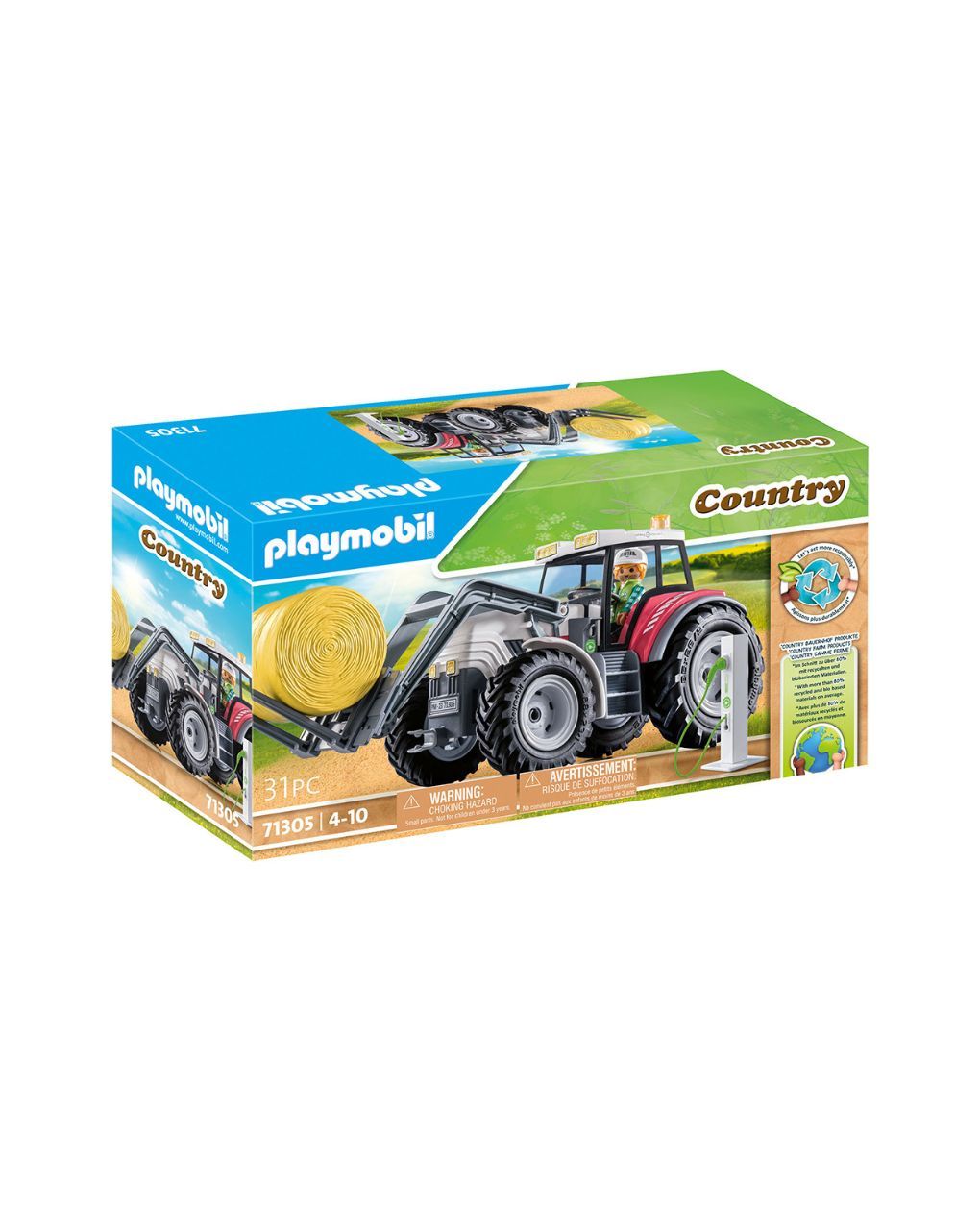 Playmobil country ηλεκτρικό τρακτέρ 71305