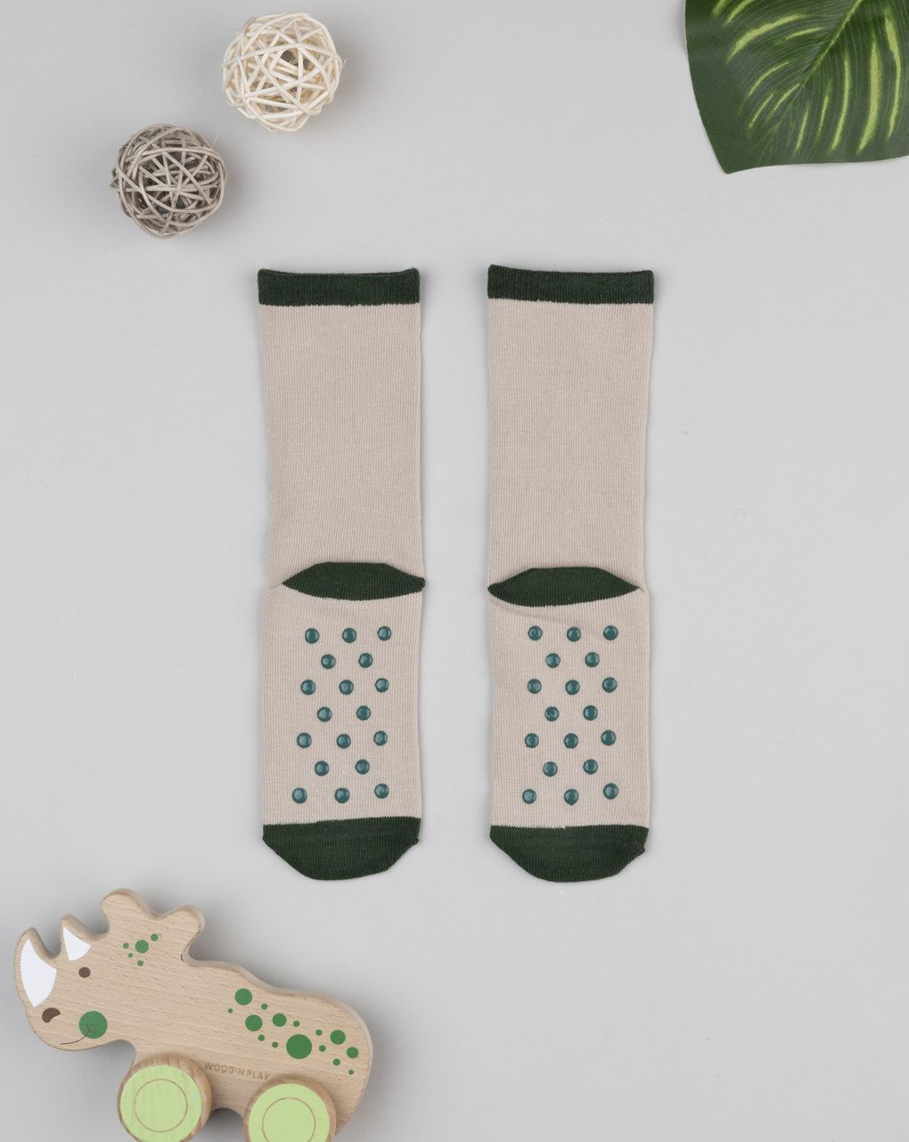 παιδικές αντιολισθητικές κάλτσες με πολική αρκούδα για αγόρι - Prénatal