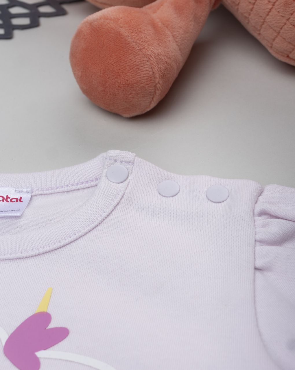 βρεφική πιτζάμα λιλά/μπλε με μονόκερο για κορίτσι - Prénatal