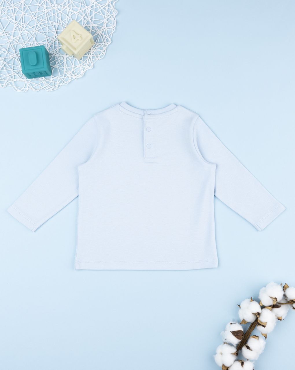 βρεφική μπλούζα γαλάζια με αρκουδάκι για αγόρι - Prénatal