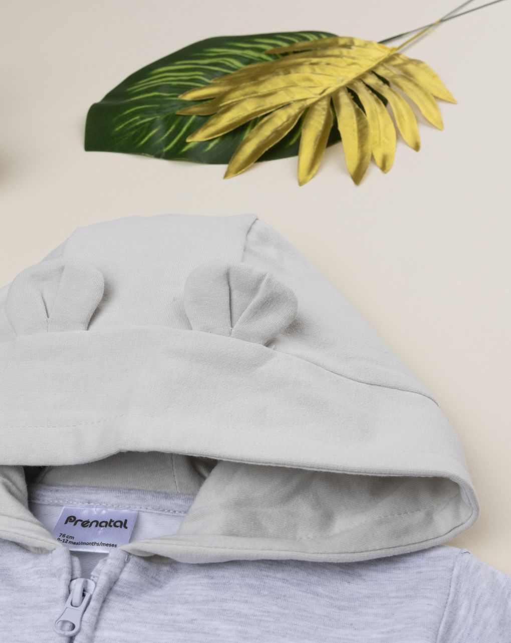 βρεφική ζακέτα φούτερ γκρι little bear για αγόρι - Prénatal