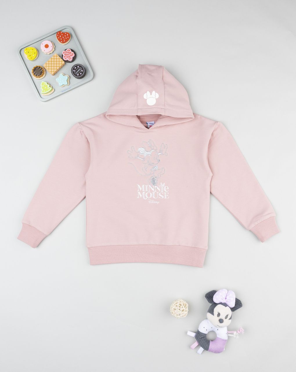 παιδική μπλούζα φούτερ ροζ minnie για κορίτσι