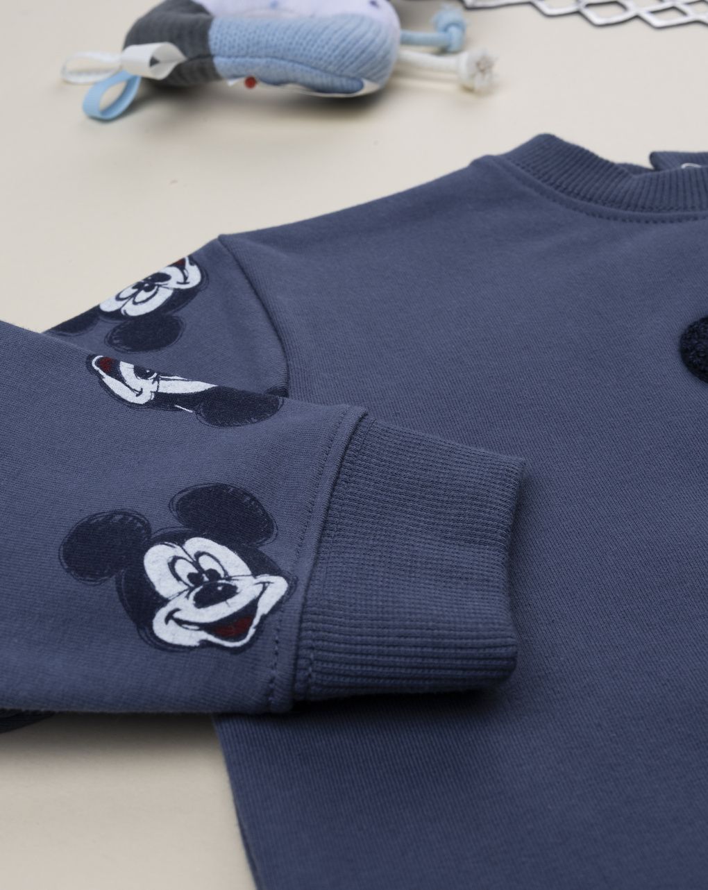 βρεφική μπλούζα φούτερ μπλε mickey για αγόρι - Prénatal
