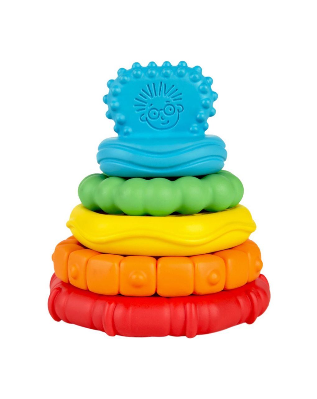 Baby einstein stack & teethe μασητικό παιχνίδι οδοντοφυΐας με στοιβαζόμενους κρίκους 3m+ - Babyeinstein