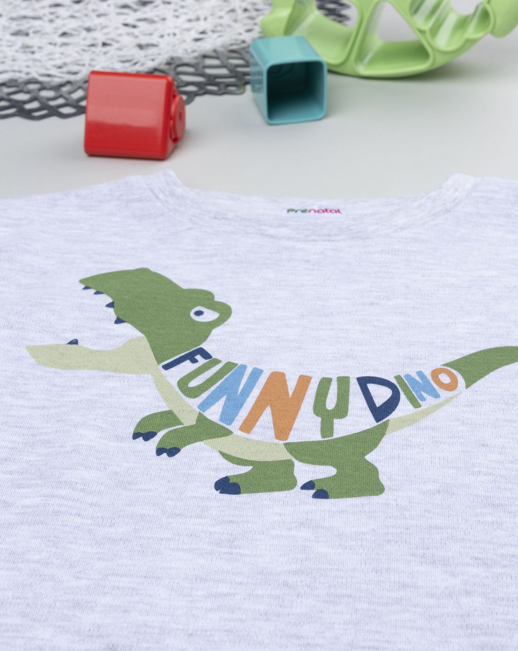 παιδική πιτζάμα γκρι funny dino για αγόρι - Prénatal