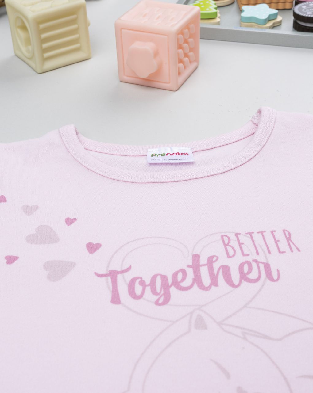 παιδική πιτζάμα ροζ με γατάκι για κορίτσι - Prénatal