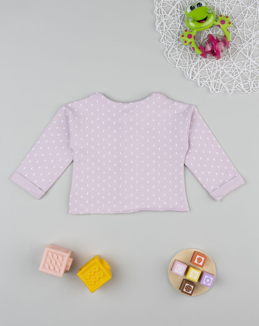 βρεφική ζακέτα ροζ με λουλούδια για κορίτσι - Prénatal