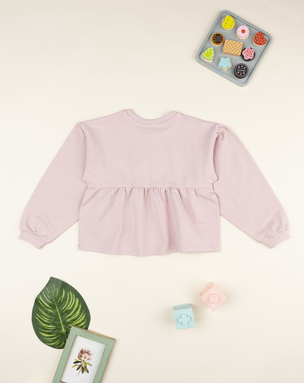παιδική μπλούζα φούτερ ροζ με μαργαρίτες για κορίτσι - Prénatal
