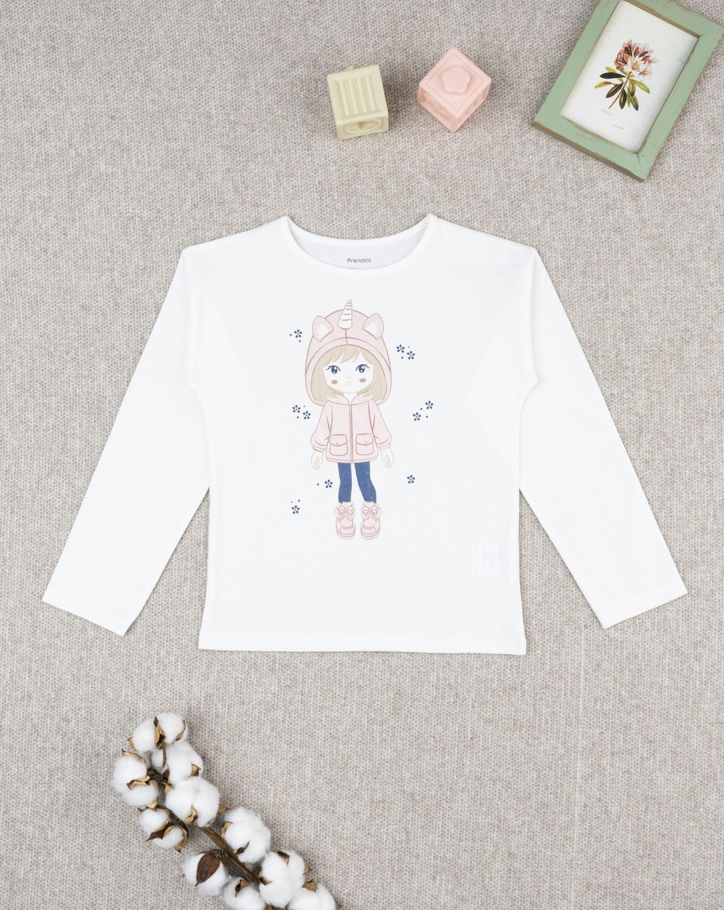 παιδική μπλούζα λευκή unicorn για κορίτσι - Prénatal
