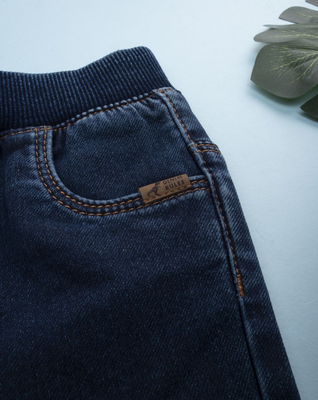 βρεφικό τζιν παντελόνι μπλε με λάστιχο για αγόρι - Prénatal