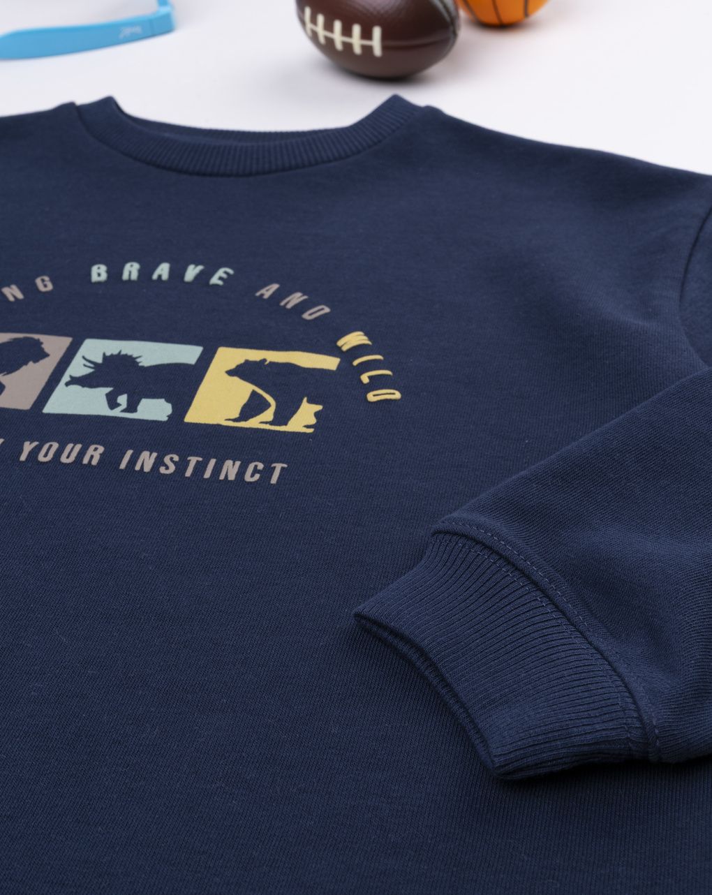 παιδική μπλούζα φούτερ μπλε brave για αγόρι - Prénatal