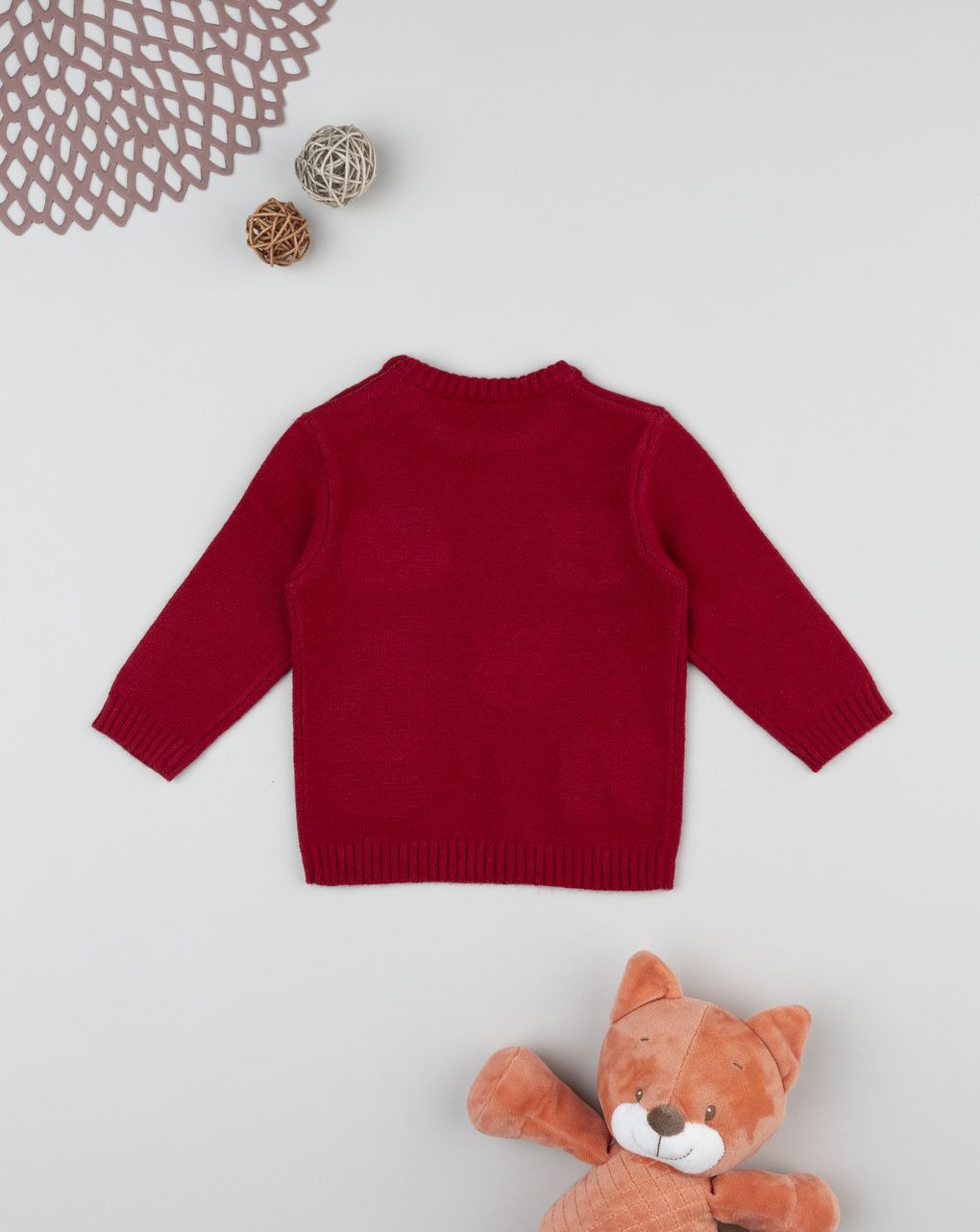 βρεφικό πουλόβερ μπορντώ mountain για αγόρι - Prénatal
