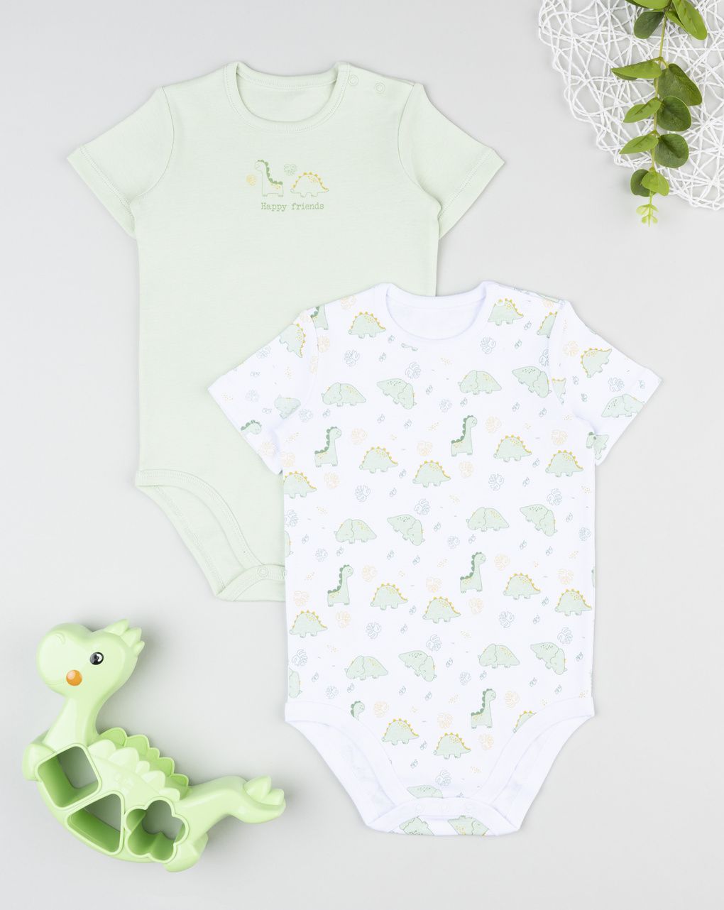 βρεφικά κορμάκια πακέτο x2 dino για αγόρι