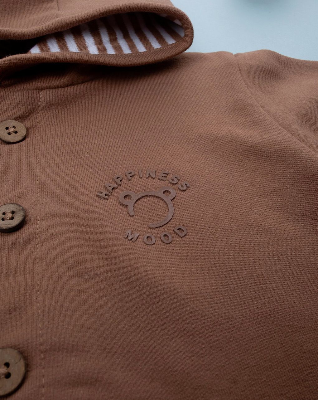 βρεφική ζακέτα καφέ happiness mood για αγόρι - Prénatal