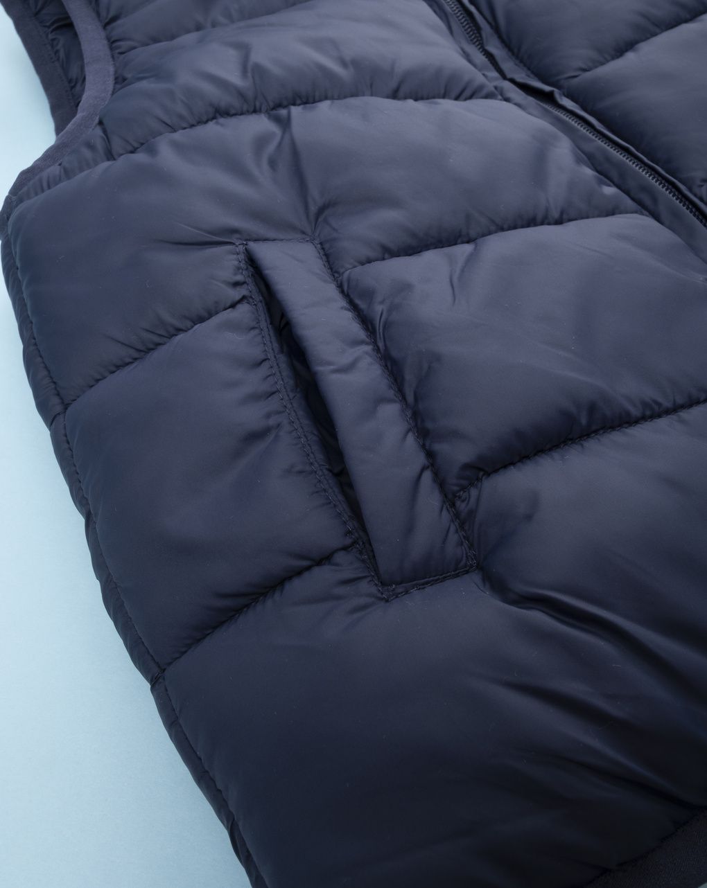 παιδικό αμάνικο μπουφάν puffer μπλε dino για αγόρι - Prénatal