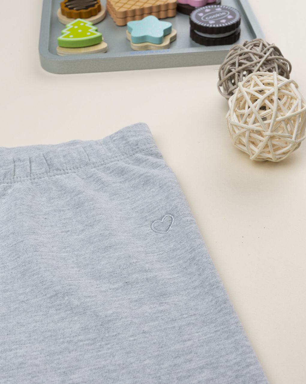 βρεφικό κολάν γκρι με καρδούλα για κορίτσι - Prénatal