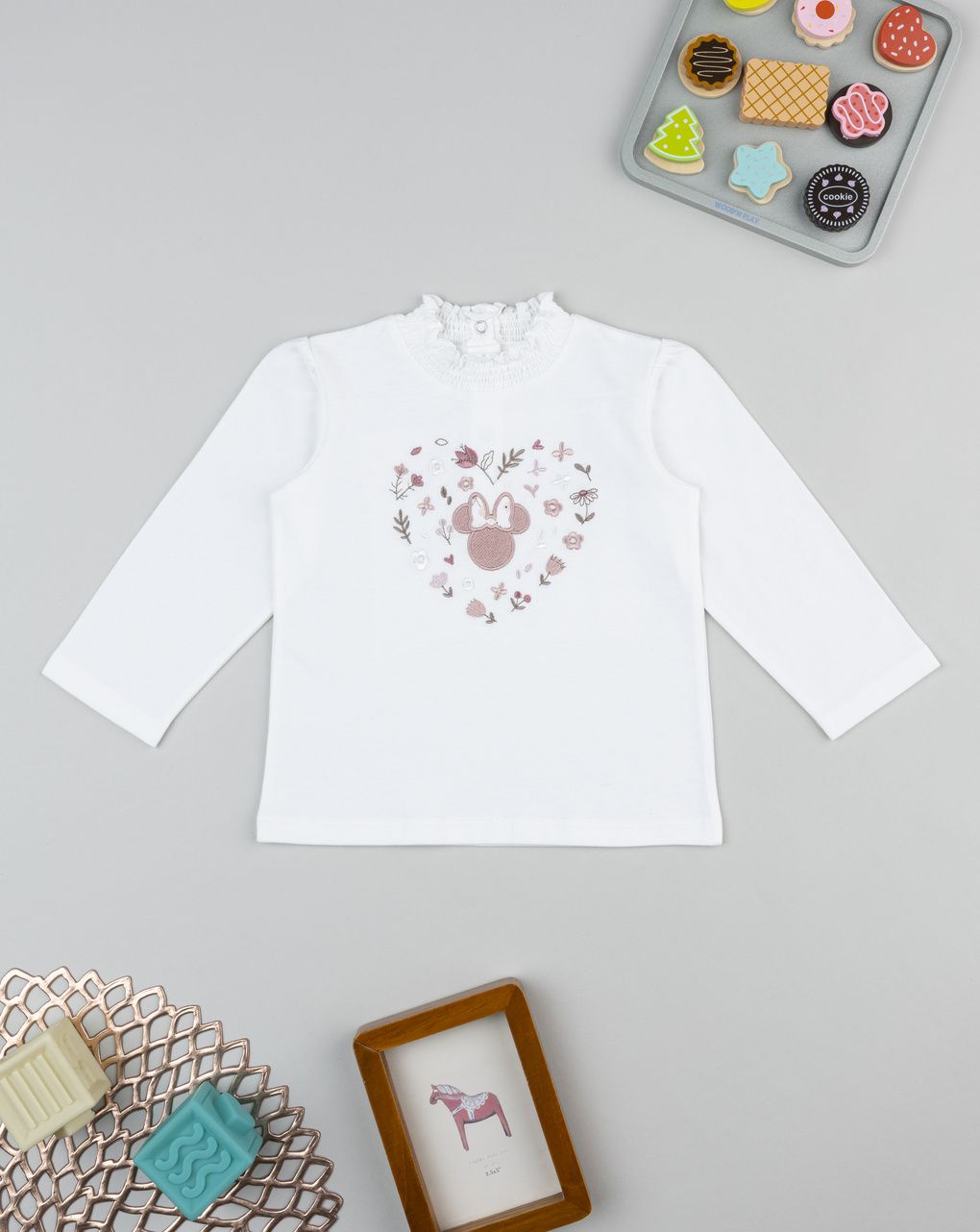 βρεφική μπλούζα λευκή minnie για κορίτσι - Prénatal