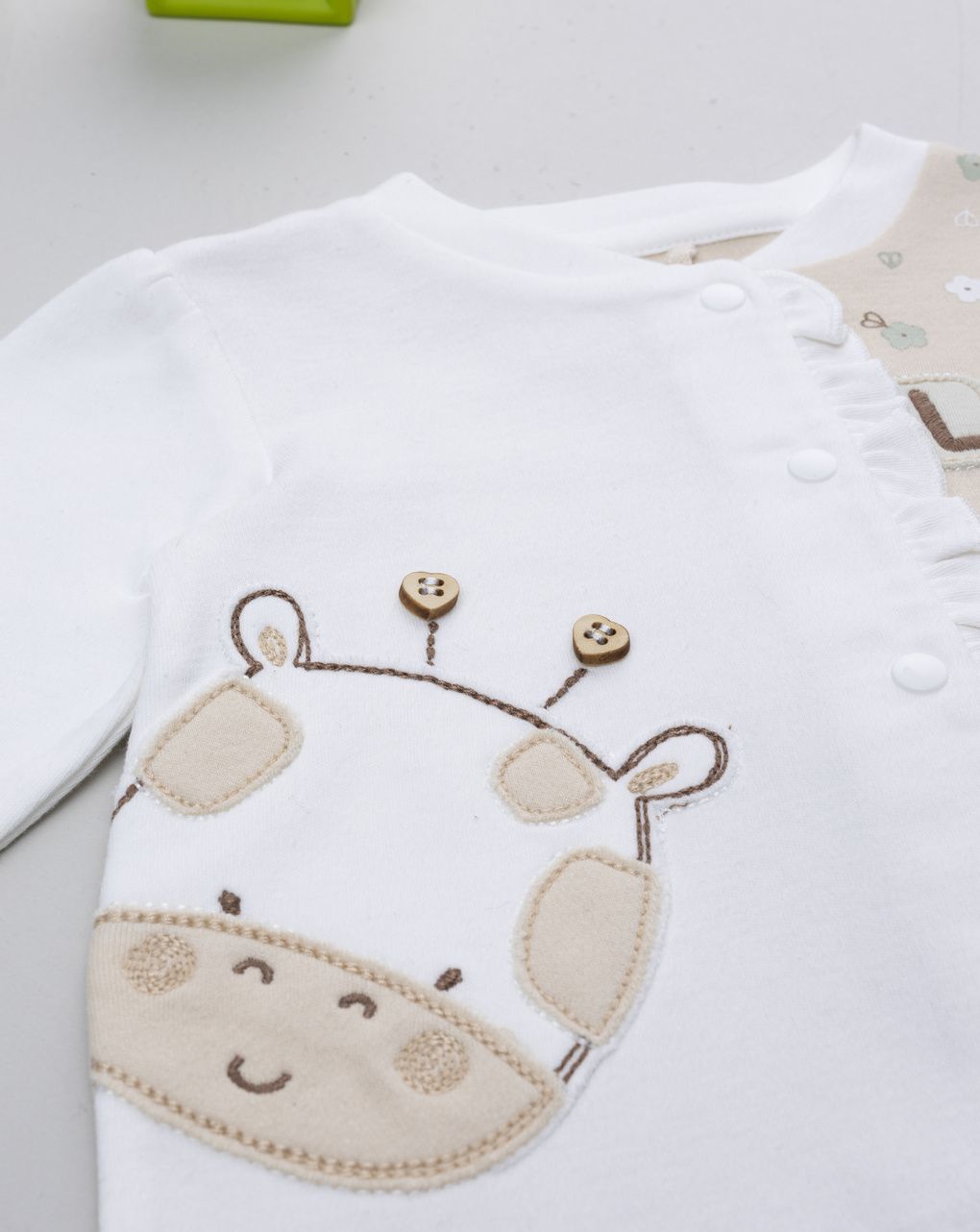 βρεφικό φορμάκι μπεζ/λευκό nature για κορίτσι - Prénatal