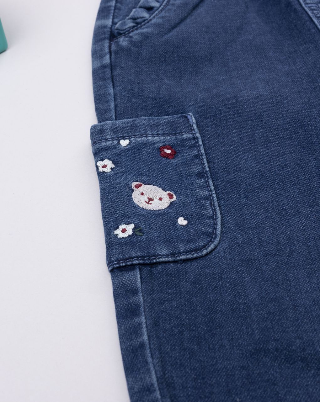 βρεφικό τζιν παντελόνι μπλε με αρκουδάκια για κορίτσι - Prénatal