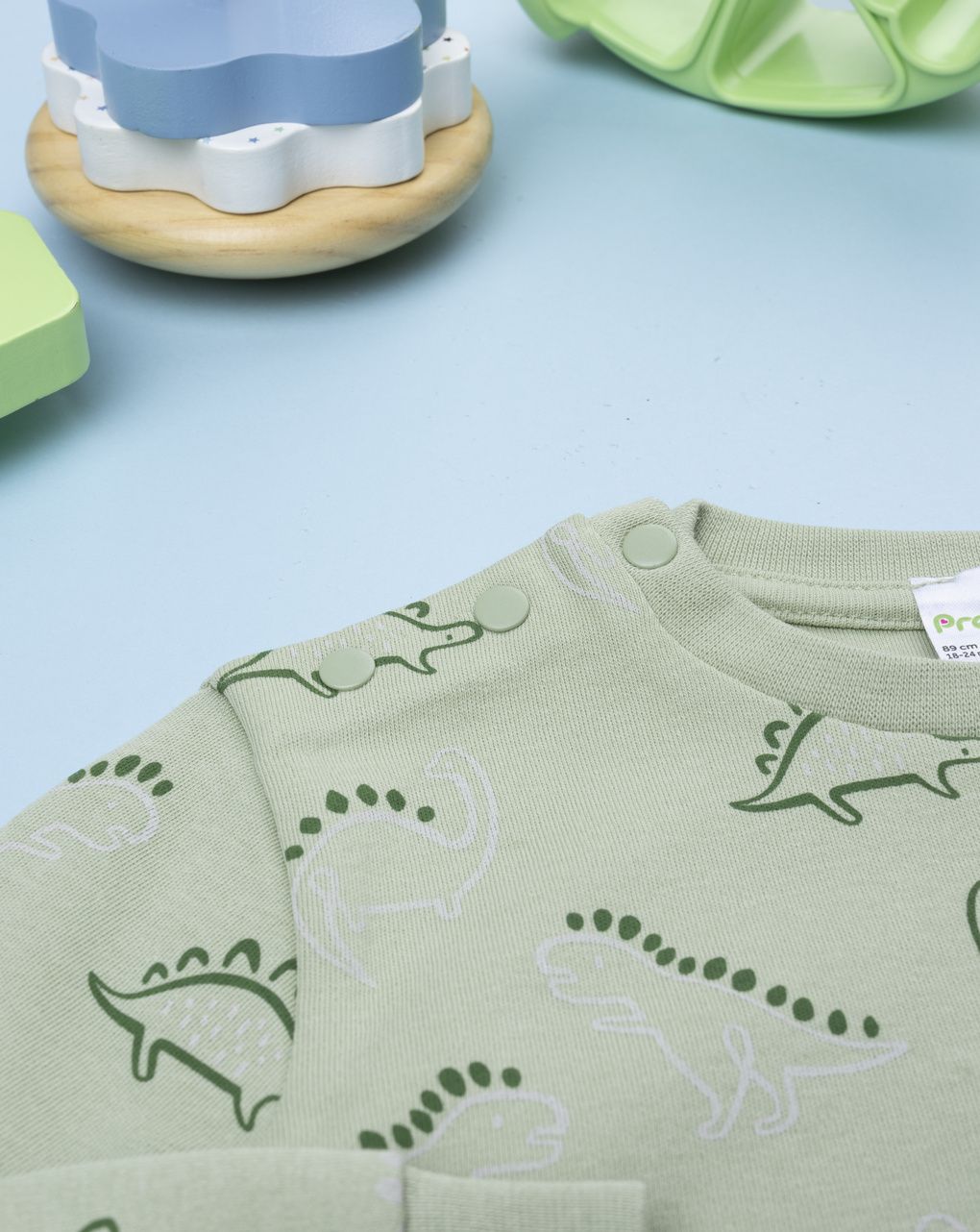 βρεφική πιτζάμα πράσινη dinos για αγόρι - Prénatal