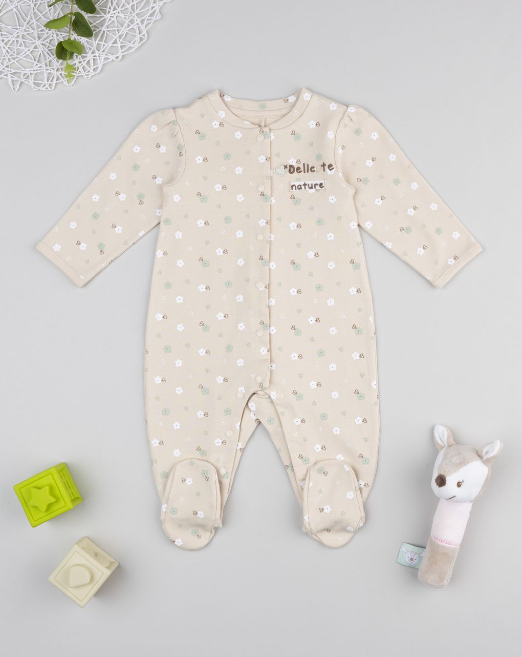 βρεφικό φορμάκι μπεζ nature για κορίτσι - Prénatal