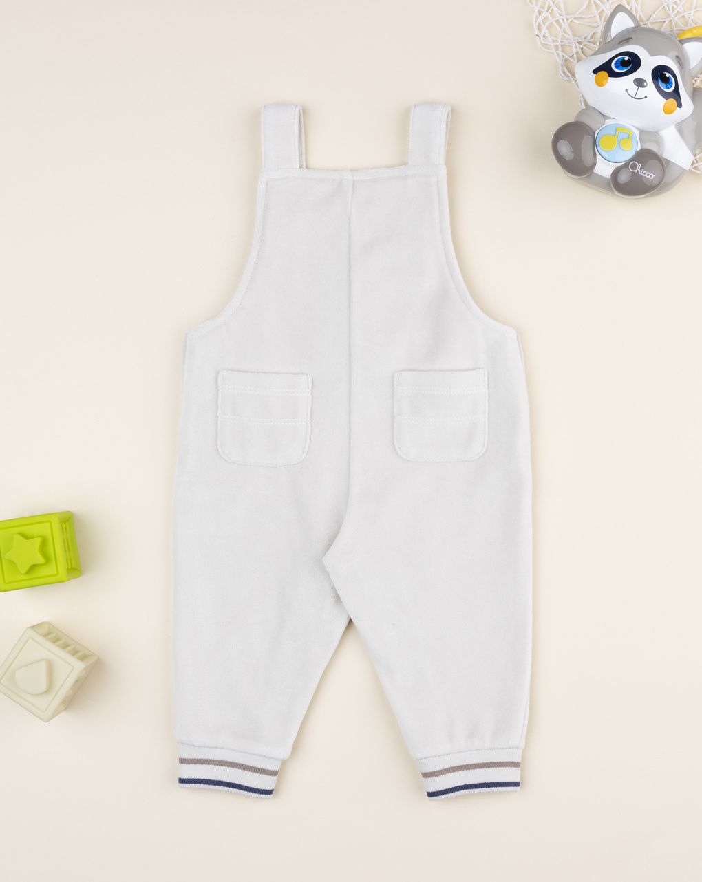 βρεφική σαλοπέτα σενίλ μπεζ little cute για αγόρι - Prénatal