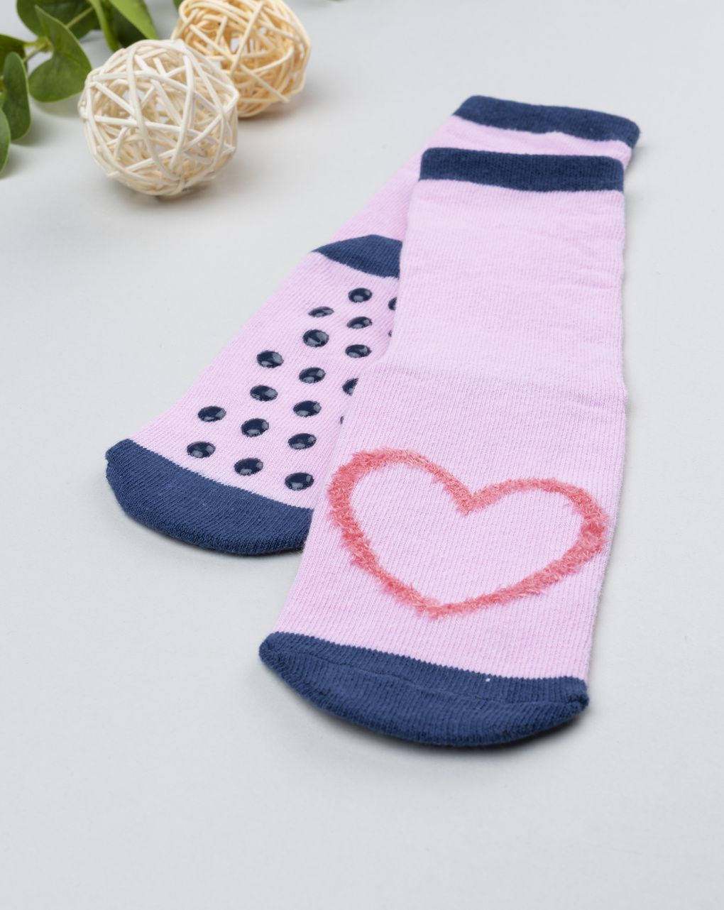 παιδικές αντιολισθητικές κάλτσες με καρδούλα για κορίτσι - Prénatal