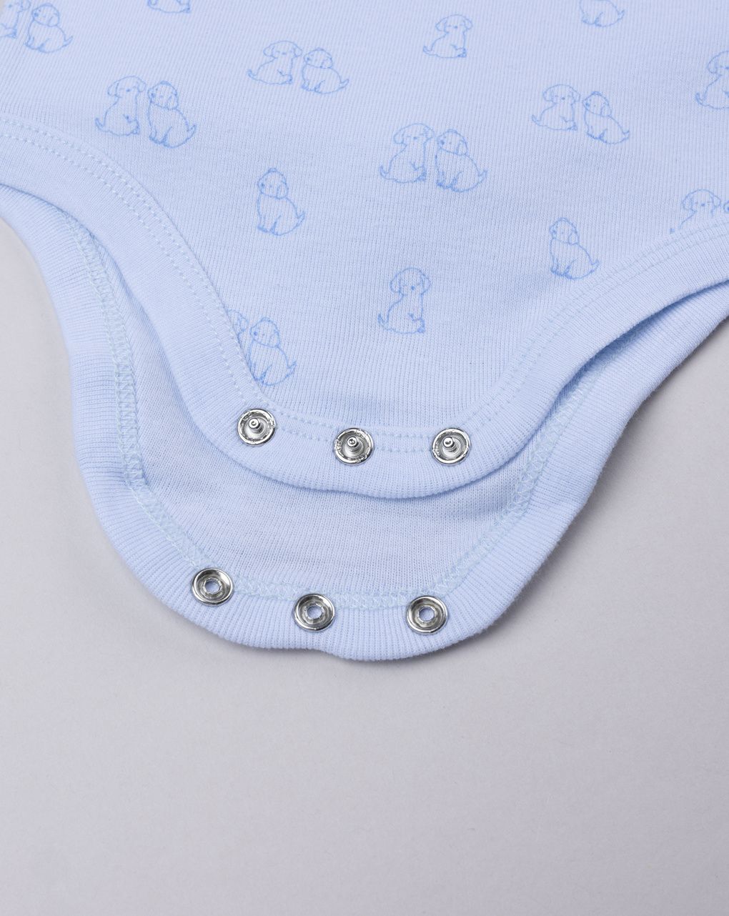 βρεφικά κορμάκια μπλε/λευκά με σκυλάκια πακέτο x5 για αγόρι - Prénatal