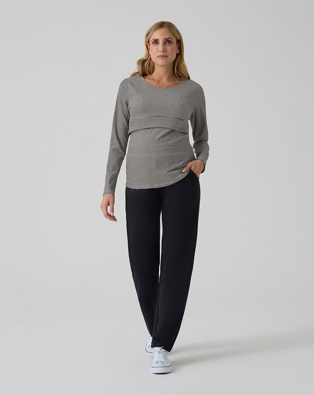 γυναικείο παντελόνι φούτερ εγκυμοσύνης μαύρο