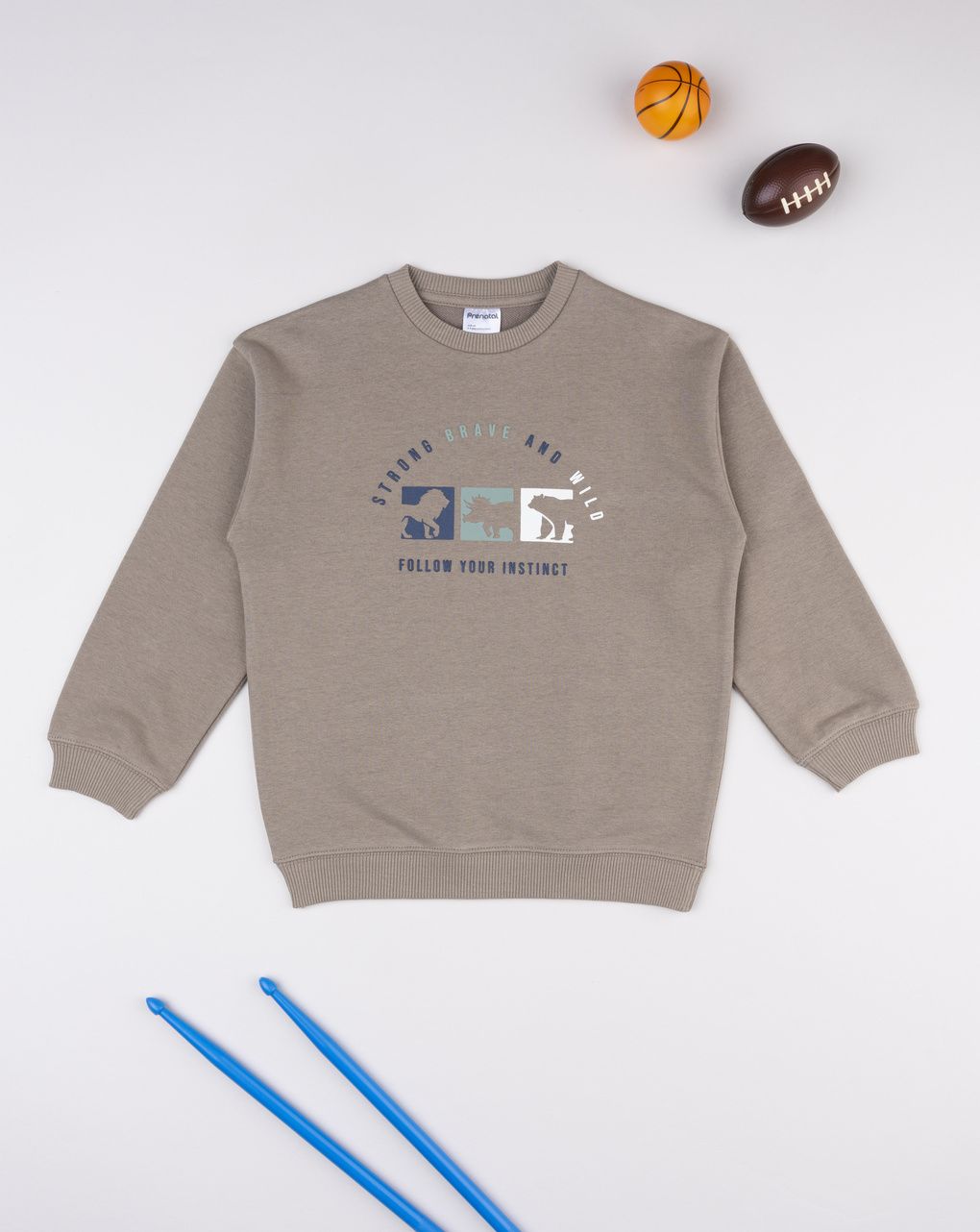 παιδική μπλούζα φούτερ καφέ brave για αγόρι