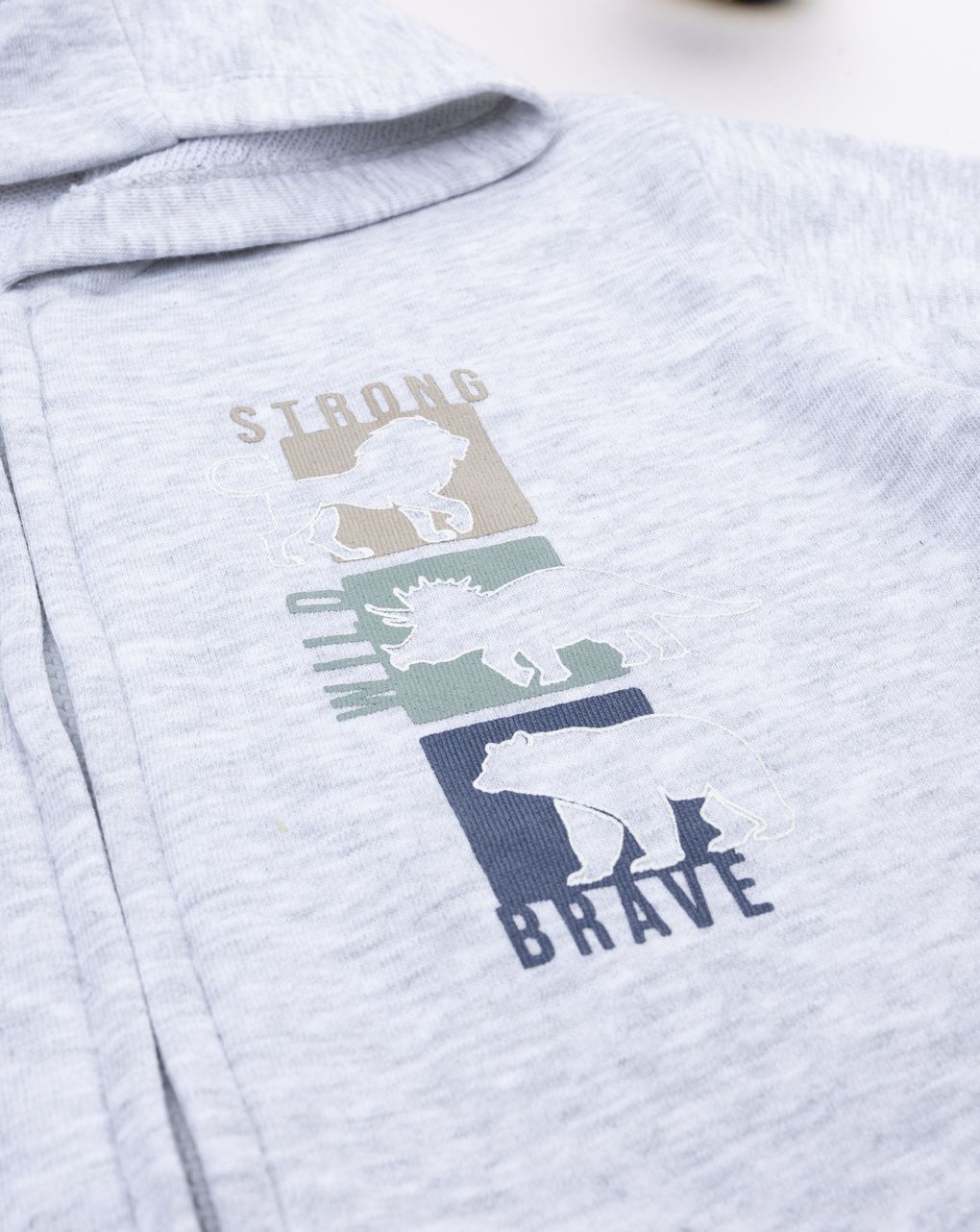 παιδική ζακέτα φούτερ γκρι dinos για αγόρι - Prénatal