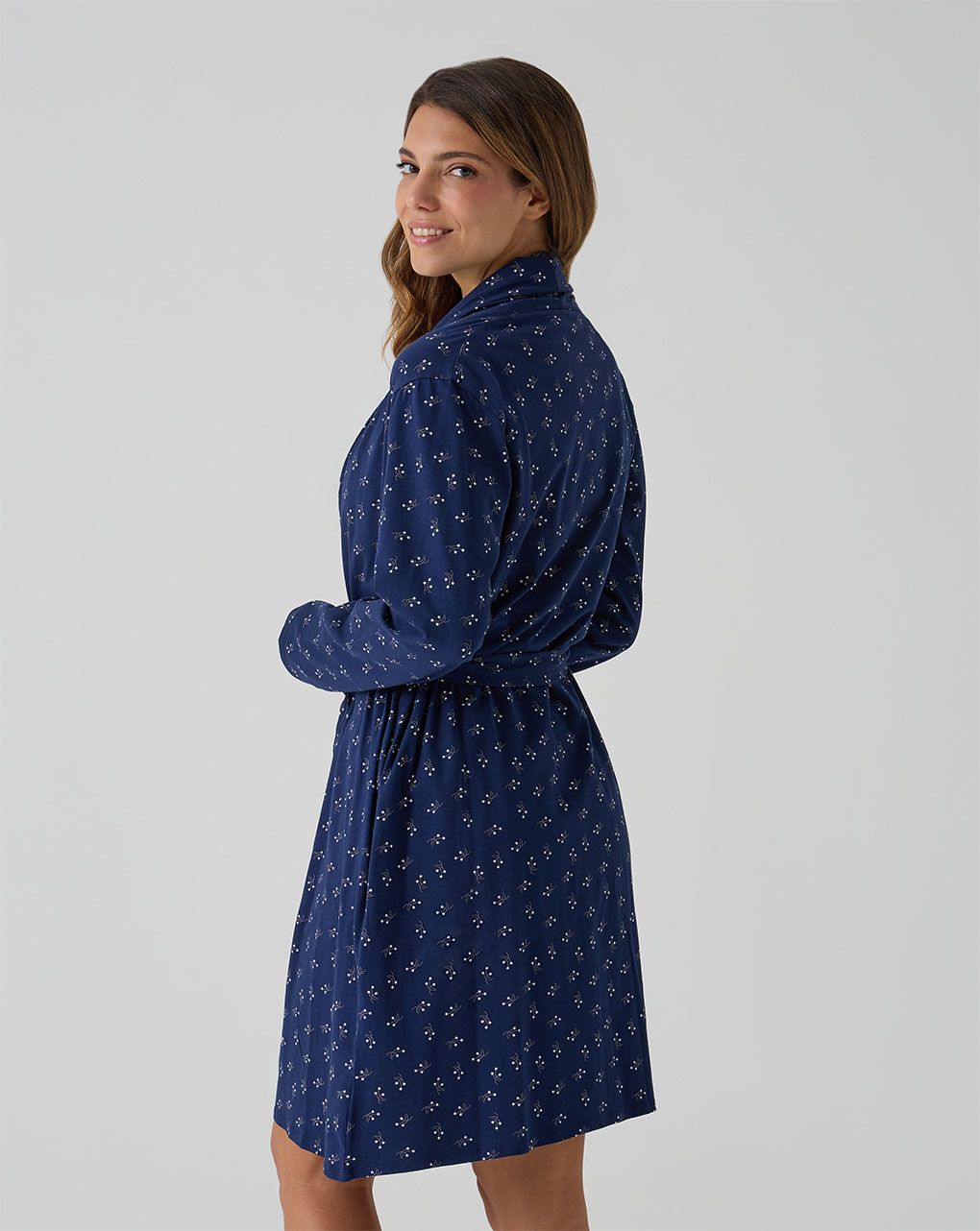 γυναικεία ρόμπα εγκυμοσύνης/θηλασμού μπλε φλοράλ - Prénatal