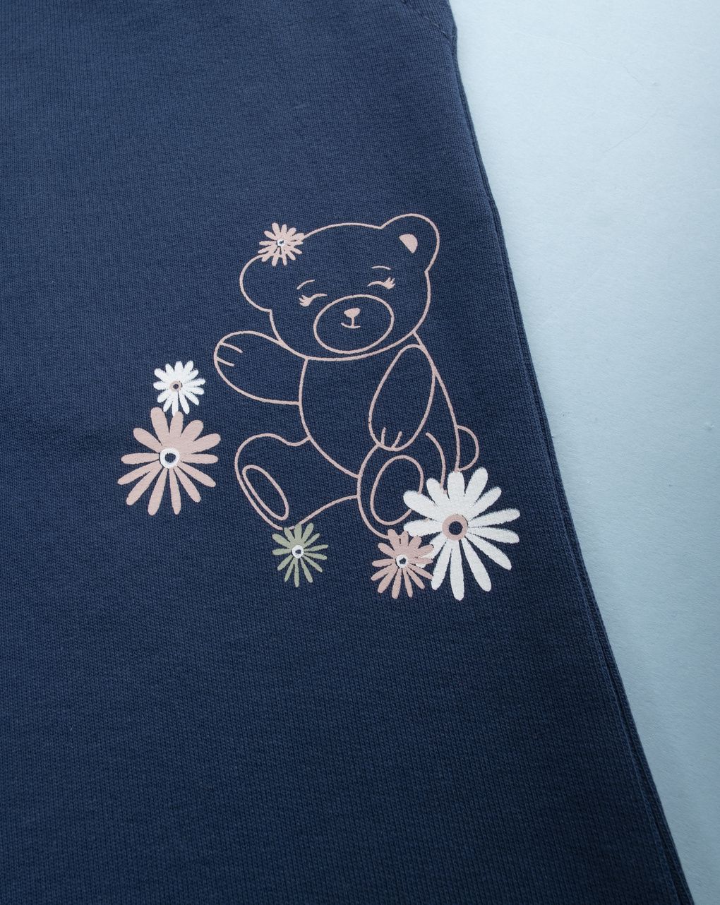 παιδικό παντελόνι φούτερ μπλε με αρκουδάκι για κορίτσι - Prénatal