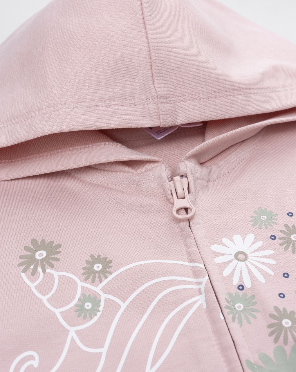 παιδική ζακέτα φούτερ ροζ με μονόκερο για κορίτσι - Prénatal