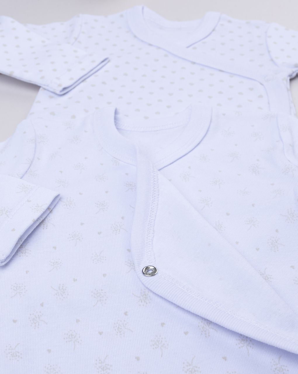 βρεφικά κορμάκια λευκά με καρδούλες πακέτο x2 για κορίτσι - Prénatal