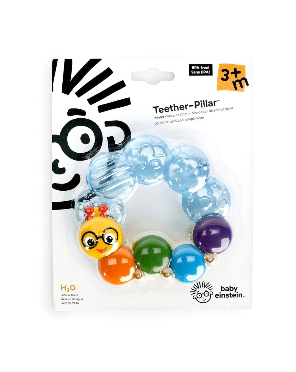 Baby einstein κουδουνίστρα & μασητικό οδοντοφυΐα teether pillar rattle & chill 3m+ - Babyeinstein