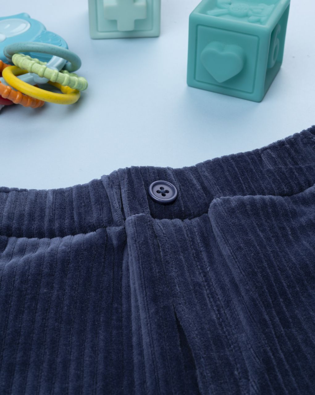 βρεφικό παντελόνι βελουτέ μπλε για αγόρι - Prénatal