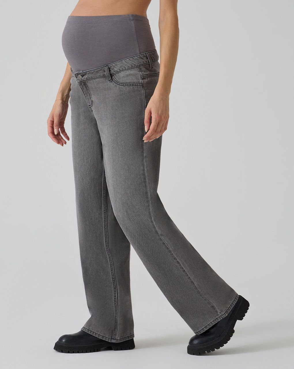 γυναικείο τζιν παντελόνι εγκυμοσύνης γκρι - Prénatal