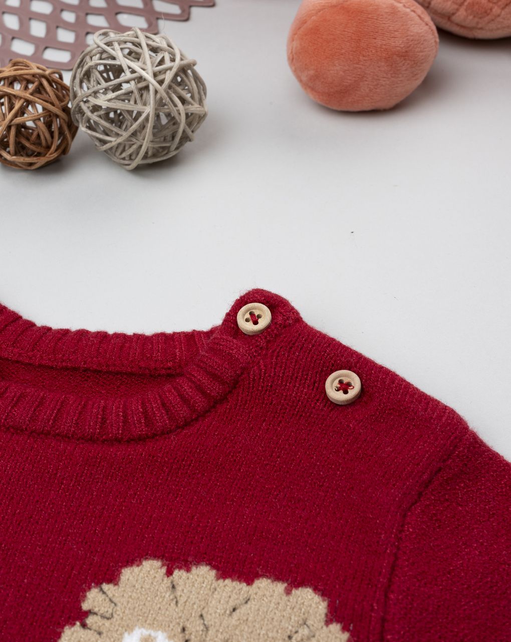 βρεφικό πουλόβερ μπορντώ mountain για αγόρι - Prénatal