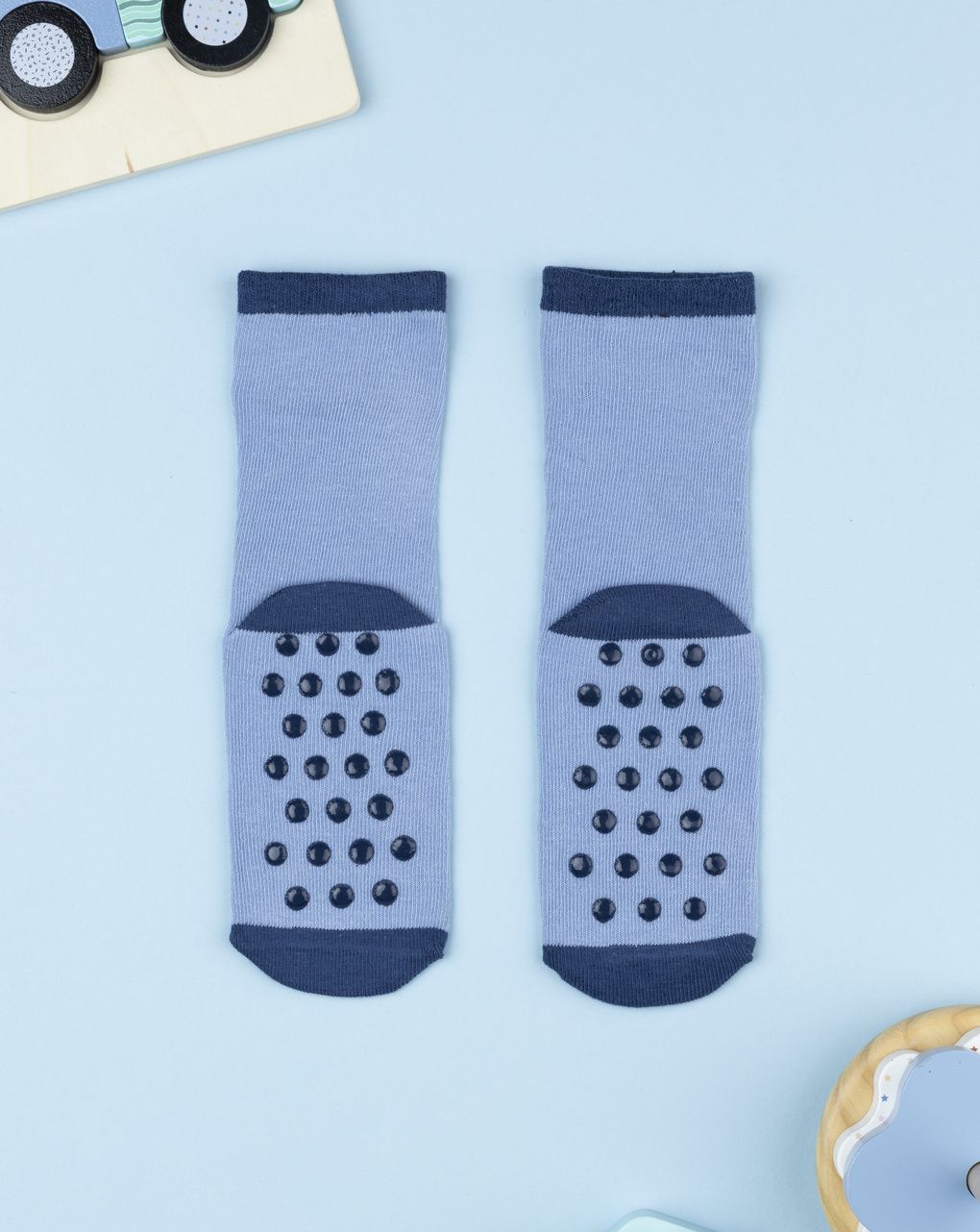 παιδικές αντιολισθητικές κάλτσες με αμάξι για αγόρι - Prénatal