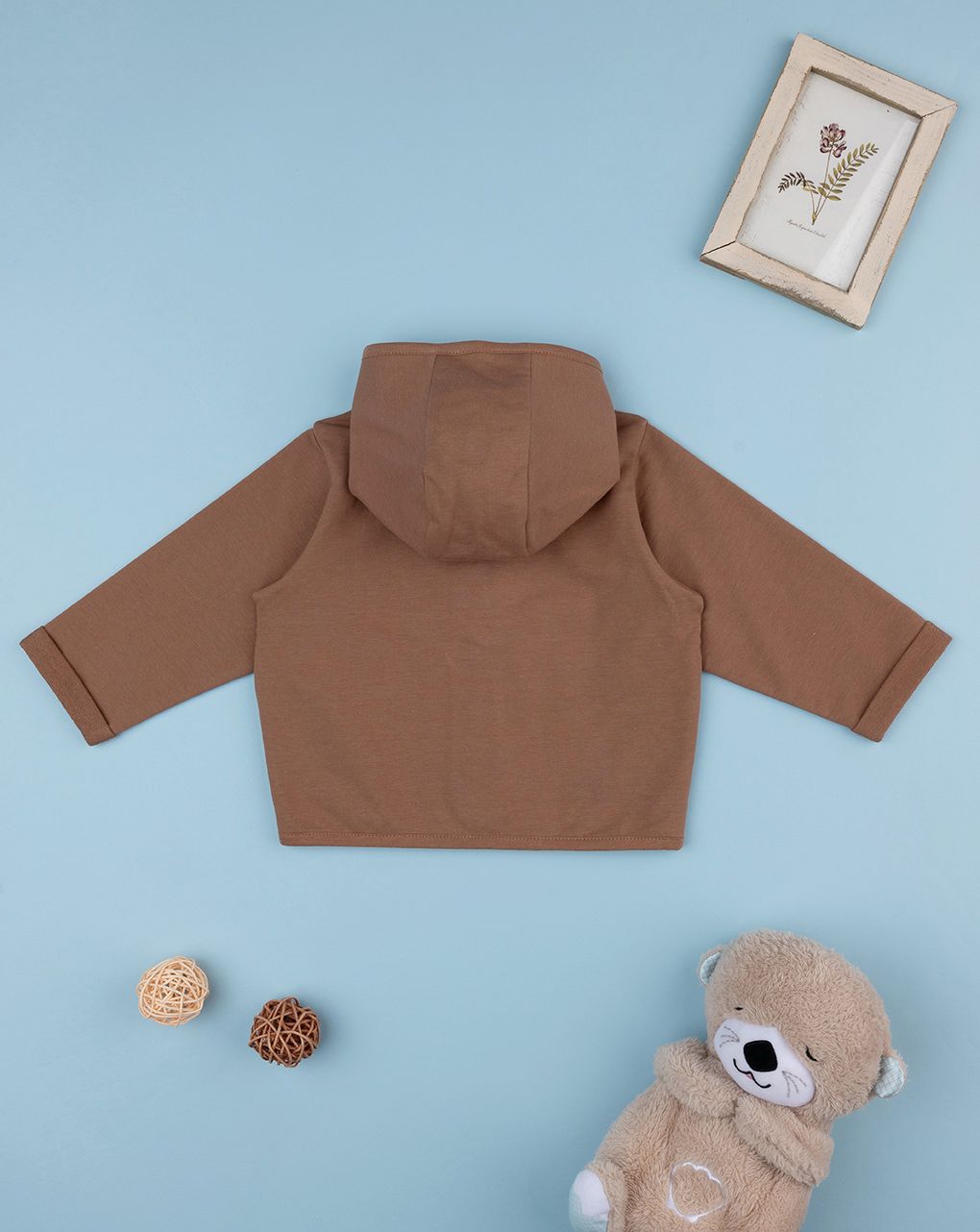 βρεφική ζακέτα καφέ happiness mood για αγόρι - Prénatal