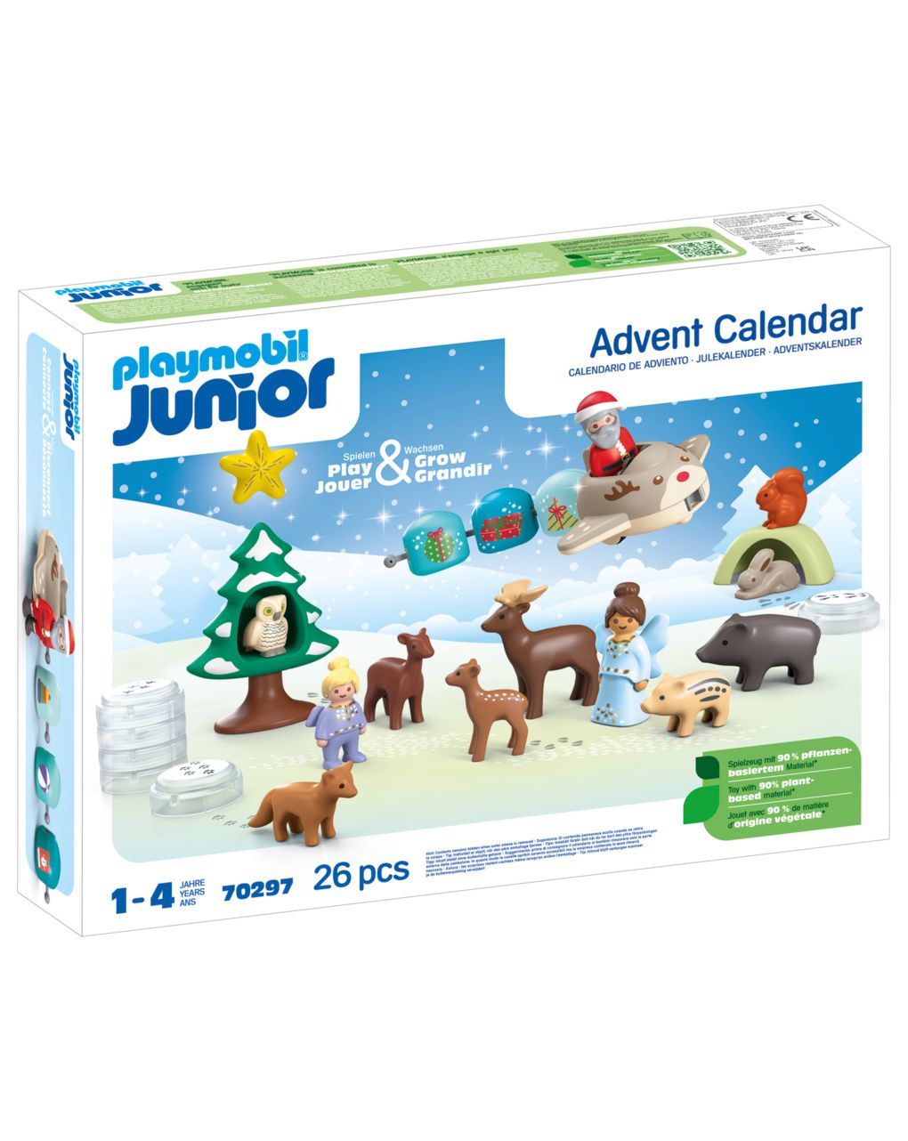 Playmobil junior advent calendar: χιονισμένα χριστούγεννα 70297 - Playmobil