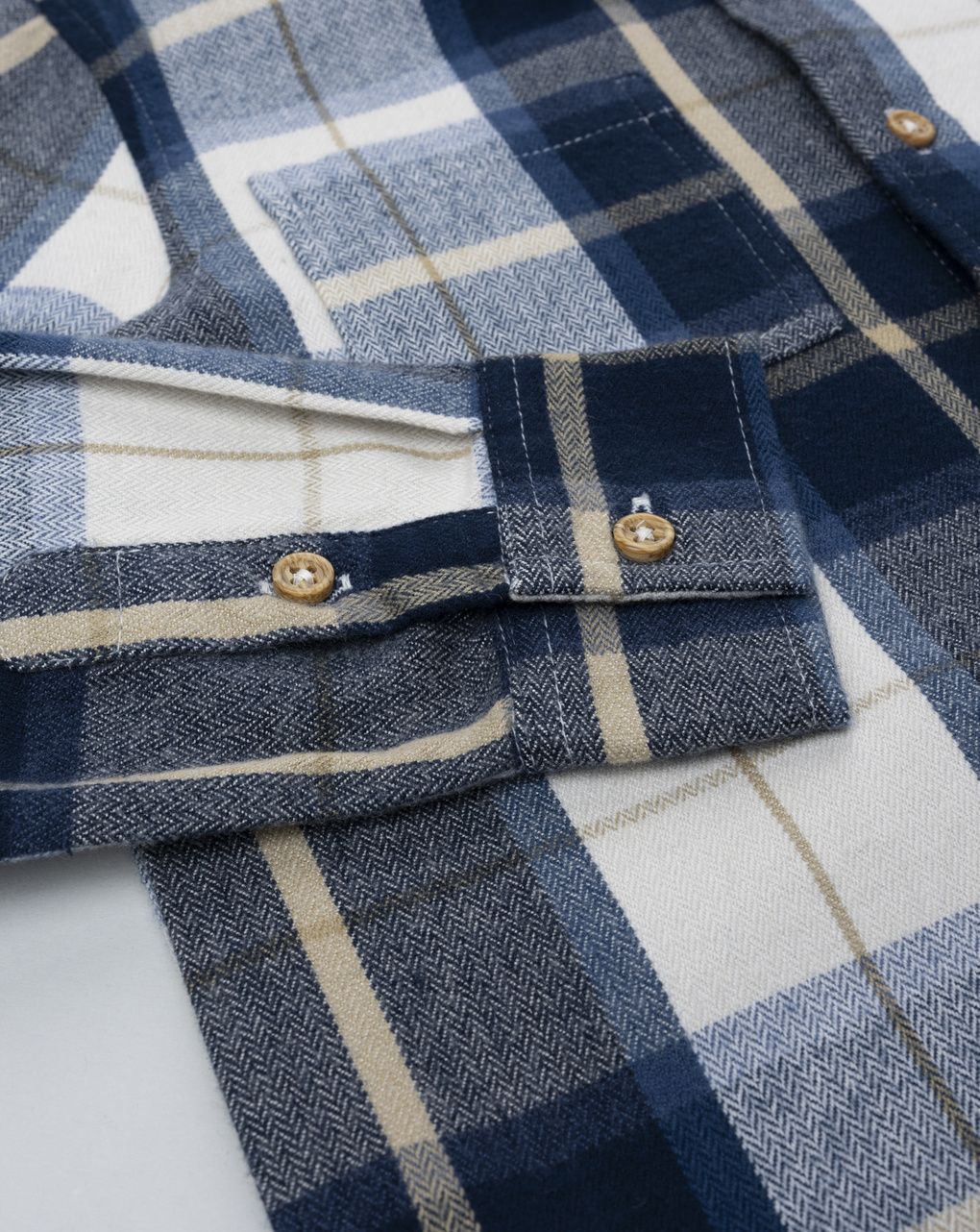 παιδικό πουκάμισο καρό μπλε/μπεζ για αγόρι - Prénatal