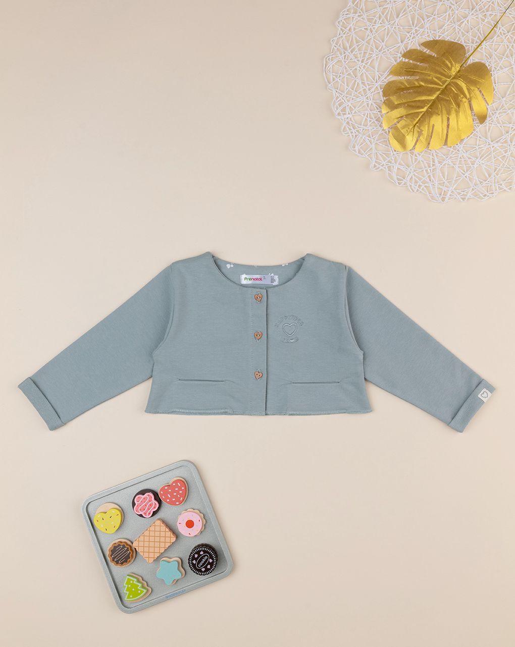 βρεφική ζακέτα πράσινη happiness mood για κορίτσι