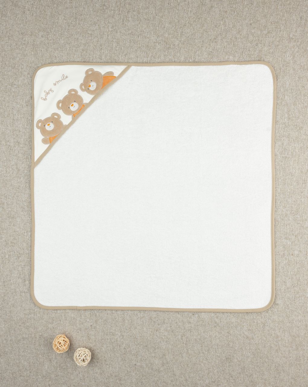 βρεφική κάπα λευκή baby smile unisex