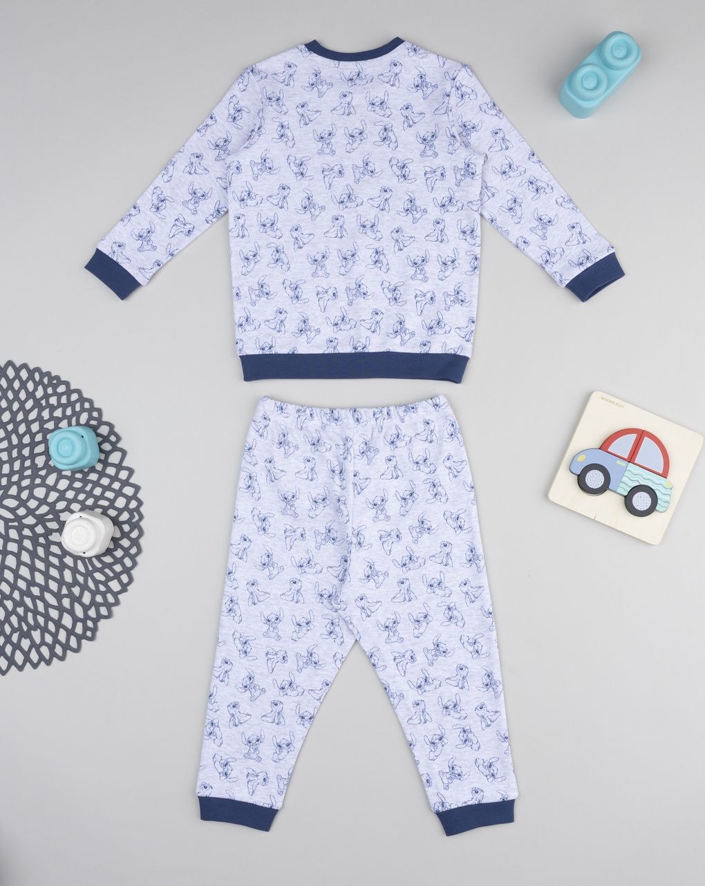 βρεφική πιτζάμα γκρι stitch για αγόρι - Prénatal